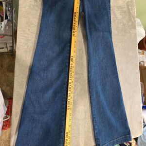 Express Slim Flare High Rise Ultra Hyper Stretch Jeans Womens S/P Blue Med. Wash